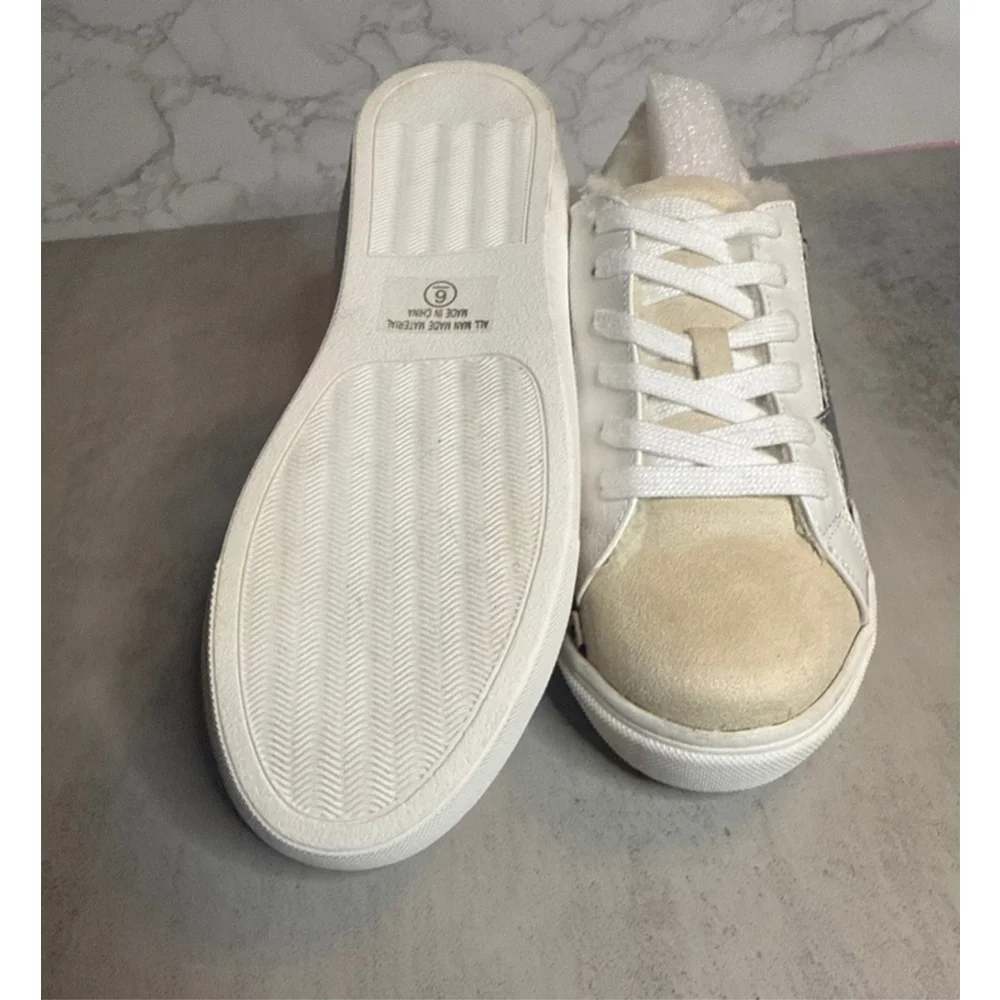 Women's Party Sneakers Size 6 Beige Leopard Print